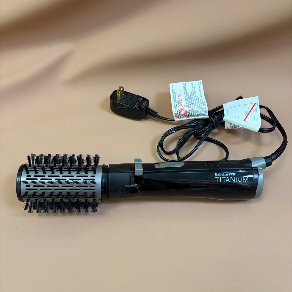 BaBylissPRO Nano Titanium 2 Inch Rotating Hot Air Brush Black BT178 Y362SR